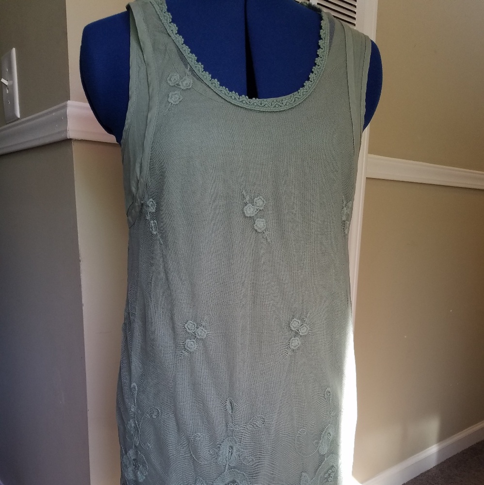 Venus Olive Green Tank Minidress Size 2